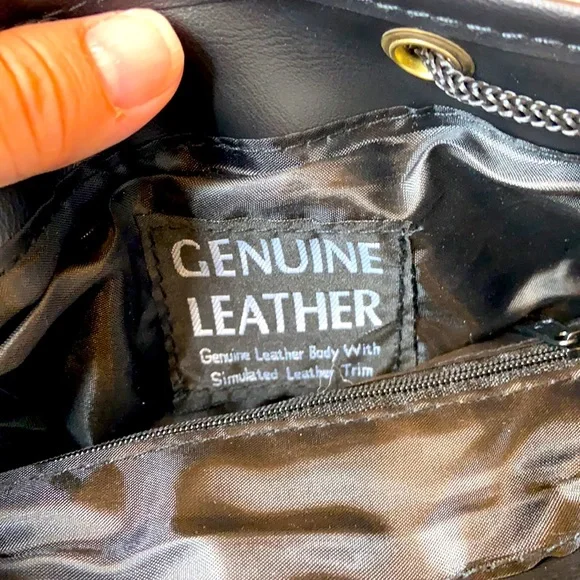 Genuine Leather Black Backpack - Picture 8 of 12